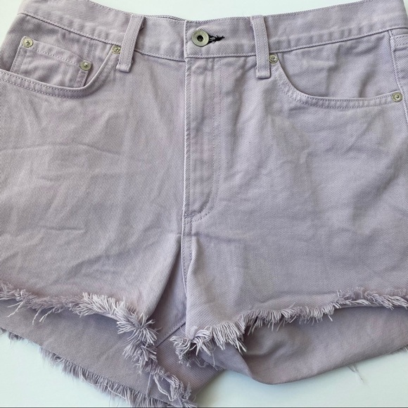 rag & bone Lilac Justine High-Rise Distressed Jean Cutoff Shorts Size 28 - Picture 8 of 11